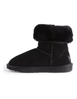 Hot Sale 😉 Aus Wooli Ugg Mid Calf Sheepskin Boot Black ✔️ -Bootopia Store unnamed file 1004