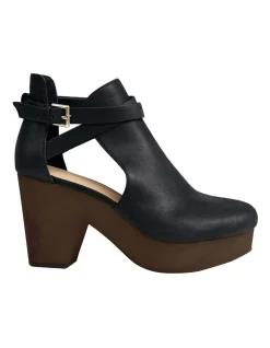 New ๐ Belle & Bloom Fearless Clog Ankle Boot In Black ๐ฅ