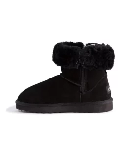 Outlet ❤️ Aus Wooli Ugg Mid Calf Zip-Up Sheepskin Boot Black 😍 -Bootopia Store unnamed file 2170