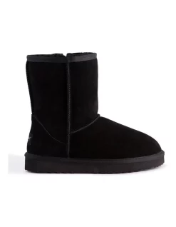 Outlet ❤️ Aus Wooli Ugg Mid Calf Zip-Up Sheepskin Boot Black 😍 -Bootopia Store unnamed file 2172