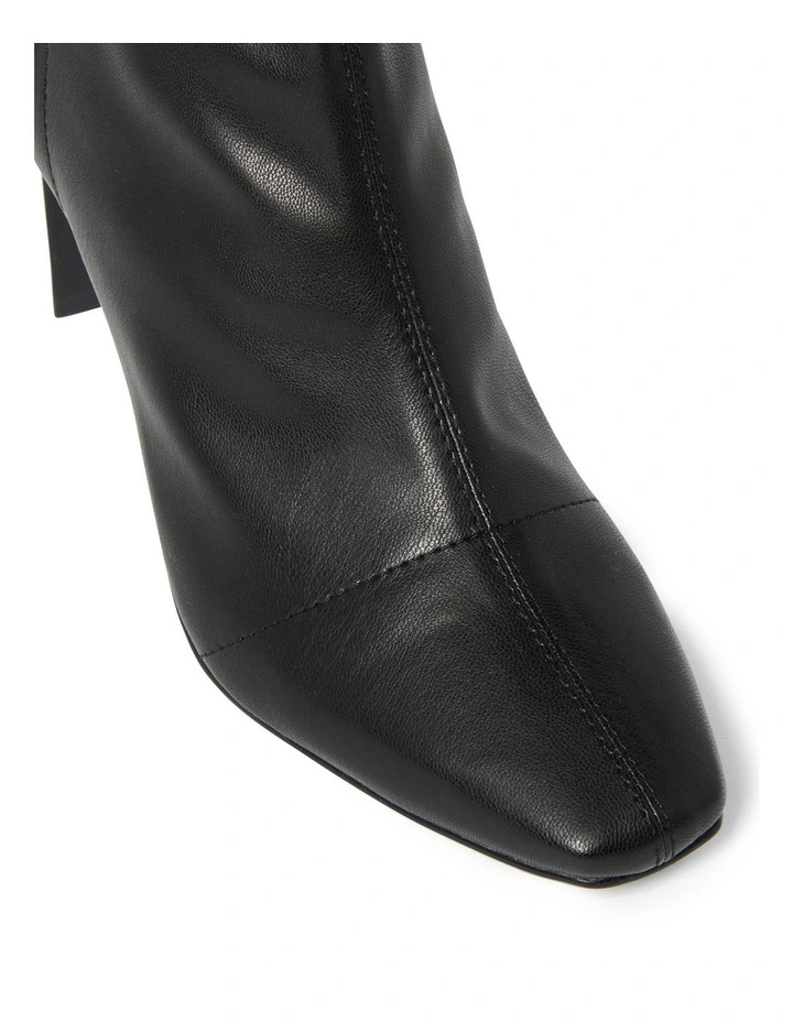 Hot Sale π Forever New Frida Sock Black Faux Leather Wide Stiletto Heel Boot π 4 Hot Sale π Forever New Frida Sock Black Faux Leather Wide Stiletto Heel Boot π - Image 2