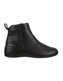 Discount 🥰 ECCO Soft 7 Wedge Side-Zip Boots In Black 👍 -Bootopia Store unnamed file 2207