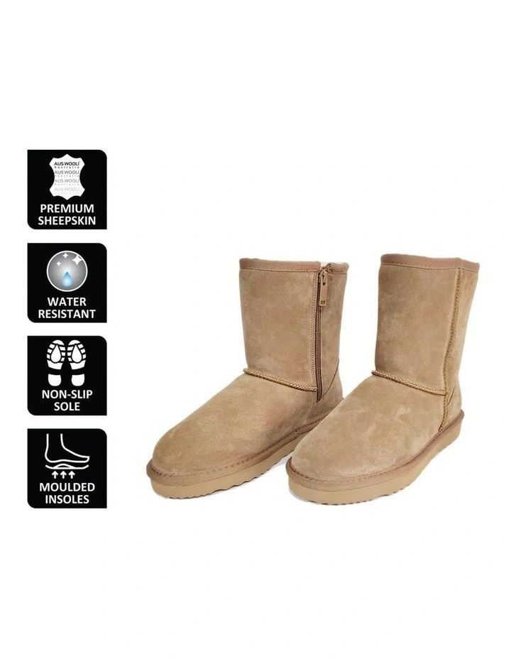Top 10 ๐งจ Aus Wooli Ugg Mid Calf Zip-Up Sheepskin Boot Chestnut/Tan ๐ 8 Top 10 ๐งจ Aus Wooli Ugg Mid Calf Zip-Up Sheepskin Boot Chestnut/Tan ๐ - Image 6