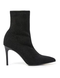Flash Sale 😍 Forever New Pippa Stiletto Sock Boot Black Shimmer ❤️