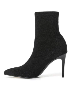 Flash Sale 😍 Forever New Pippa Stiletto Sock Boot Black Shimmer ❤️ -Bootopia Store unnamed file 2401