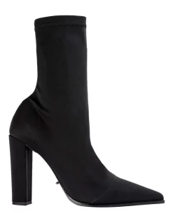 Brand new ❤️ Tony Bianco Lila Black Lycra Ankle 🎉 Boots ✔️