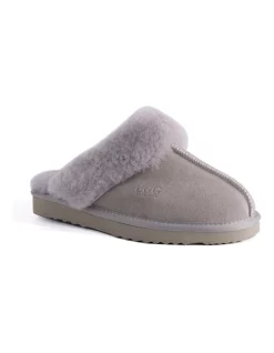 Promo ⌛ Aus Wooli Ugg Unisex Sheepskin Wool Sydney Slippers Light Grey 👏
