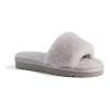 Cheap ❤️ AUS WOOLI UGG WOMEN SHEEPSKIN FLUFF SLIDE Light Grey ⌛
