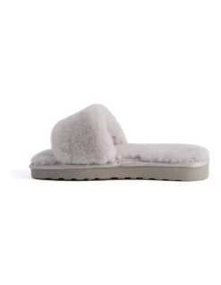 Cheap ❤️ AUS WOOLI UGG WOMEN SHEEPSKIN FLUFF SLIDE Light Grey ⌛ -Bootopia Store unnamed file 2577