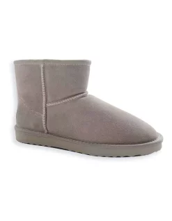 Buy ⭐ Aus Wooli Ugg Short Sheepskin Ankle Boot In Light Grey 🧨