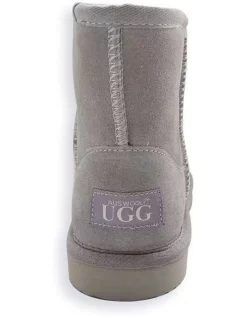 Buy ⭐ Aus Wooli Ugg Short Sheepskin Ankle Boot In Light Grey 🧨 -Bootopia Store unnamed file 2590