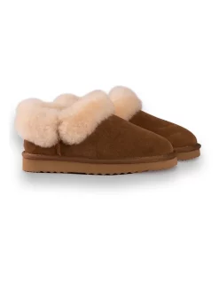 Cheap 💯 AUS WOOLI UGG UNISEX SHEEPSKIN WOOL TRADITIONAL ANKLE SLIPPERS Tan 💯 -Bootopia Store unnamed file 2600