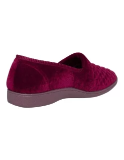 Budget 🧨 Grosby Marcy Wine Quilted Velour Slip-on Slipper 😍 -Bootopia Store unnamed file 2610