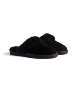 Buy 🤩 Aus Wooli Ugg Unisex Sheepskin Wool Sydney Slippers Black 🧨 -Bootopia Store unnamed file 2620