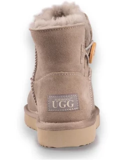 Deals 🔥 AUS WOOLI UGG SHORT SHEEPSKIN BUTTON BOOT Li Ght Grey ❤️ -Bootopia Store unnamed file 2631