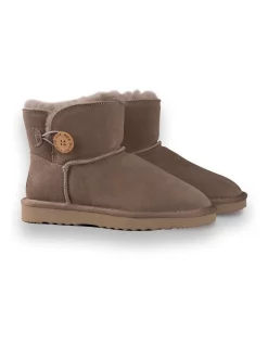 Deals 🔥 AUS WOOLI UGG SHORT SHEEPSKIN BUTTON BOOT Li Ght Grey ❤️ -Bootopia Store unnamed file 2634