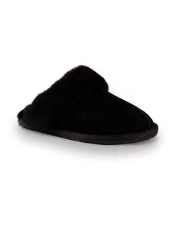 Coupon 🎉 AUS WOOLI UGG UNISEX SHEEPSKIN WOOL SHELLEY Slippers Black 🌟
