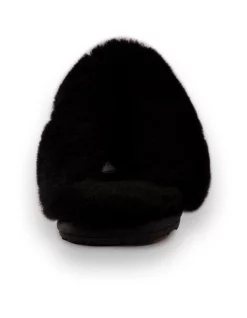 Coupon 🎉 AUS WOOLI UGG UNISEX SHEEPSKIN WOOL SHELLEY Slippers Black 🌟 -Bootopia Store unnamed file 2638