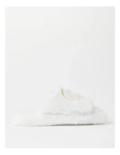 Discount ❤️ Soho Smiley Slipper In White And Yellow ⭐