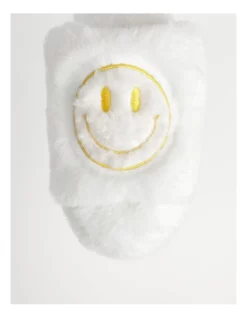 Discount ❤️ Soho Smiley Slipper In White And Yellow ⭐ -Bootopia Store unnamed file 2654