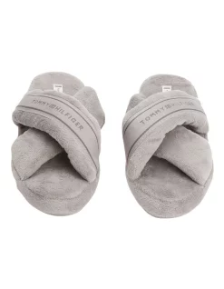 Promo 🌟 Tommy Hilfiger Logo Tape Strap Slippers In Grey 😀 -Bootopia Store unnamed file 2667