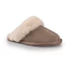 Promo 👏 AUS WOOLI UGG UNISEX SHEEPSKIN WOOL SHELLEY Slippers Light Grey ✔️ -Bootopia Store unnamed file 2678