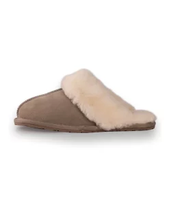 Promo 👏 AUS WOOLI UGG UNISEX SHEEPSKIN WOOL SHELLEY Slippers Light Grey ✔️ -Bootopia Store unnamed file 2681