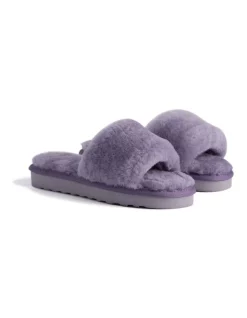 Brand new 👏 AUS WOOLI UGG 😉 WOMEN SHEEPSKIN FLUFF SLIDE Lilac ❤️ -Bootopia Store unnamed file 2696