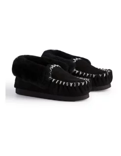 Deals ⌛ Aus Wooli Ugg Hand Stitched 😍 Womens Sheepskin Moccasin Black 😉 -Bootopia Store unnamed file 2704
