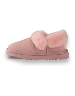 Cheap 😀 AUS WOOLI UGG UNISEX SHEEPSKIN WOOL TRADITIONAL ANKLE SLIPPERS Pale Pink 💯 -Bootopia Store unnamed file 2722