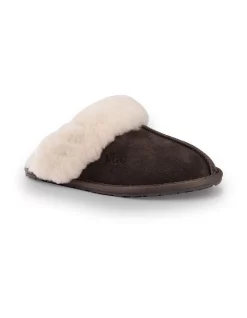 New 🛒 AUS WOOLI UGG UNISEX SHEEPSKIN WOOL SHELLEY Slippers Dark Grey 🔥