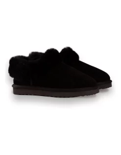 Top 10 ✔️ AUS WOOLI UGG UNISEX SHEEPSKIN WOOL TRADITIONAL ANKLE SLIPPERS Black ⭐ -Bootopia Store unnamed file 2751