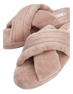 Cheap 😍 Tommy Hilfiger Logo Tape Strap Slippers In Beige ⭐ -Bootopia Store unnamed file 2769