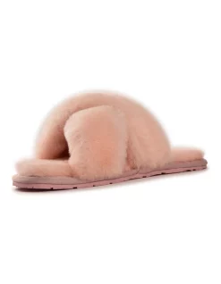 Budget 😉 Aus Wooli Ugg Sheepskin Wool Brighton Pale Pink Slippers 👏