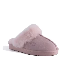 Flash Sale ✨ Aus Wooli Ugg Unisex Sheepskin Wool Sydney Slippers Pale Pink ❤️