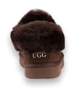Cheapest 🛒 AUS WOOLI UGG UNISEX SHEEPSKIN WOOL TRADITIONAL ANKLE SLIPPERS Chocolate 🛒 -Bootopia Store unnamed file 2913