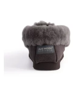 Brand new ✔️ Aus Wooli Ugg Hand Stitched ⌛ Womens Sheepskin Moccasin Dark Grey 👏 -Bootopia Store unnamed file 2920