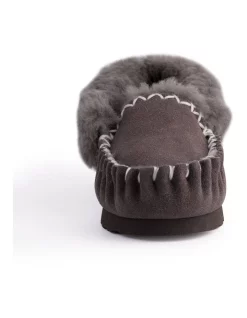Brand new ✔️ Aus Wooli Ugg Hand Stitched ⌛ Womens Sheepskin Moccasin Dark Grey 👏 -Bootopia Store unnamed file 2922