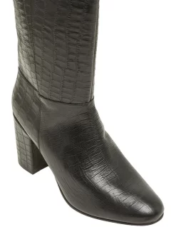 Discount ⌛ Oxford Haven Black Croc Long Boot ⭐ -Bootopia Store unnamed file 591