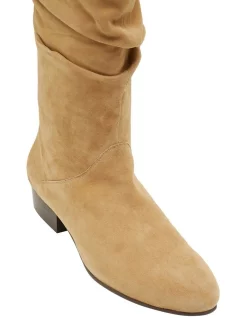 New ⌛ Oxford Amanda Tan Suede Long Boot 😀 -Bootopia Store unnamed file 595