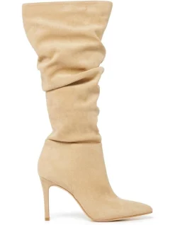 Best Pirce 🛒 Forever New Courtney Camel Rouched Knee Boot 💯