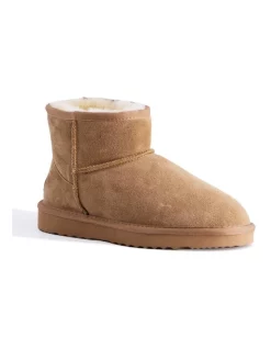 Brand new 🌟 Aus Wooli Ugg Short Sheepskin Ankle Boot Chestnut/Tan ⌛