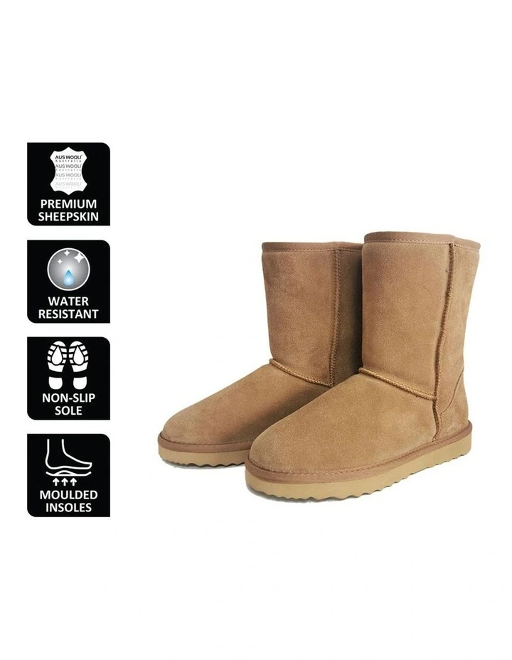 Hot Sale 🤩 Aus Wooli Ugg Mid Calf Sheepskin Boot Chestnut/Tan ⌛ 8 Hot Sale 🤩 Aus Wooli Ugg Mid Calf Sheepskin Boot Chestnut/Tan ⌛ - Image 6