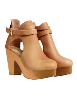 Best Pirce ✨ Belle & Bloom Fearless Clog Ankle Boot In Tan ⌛ -Bootopia Store unnamed file 810