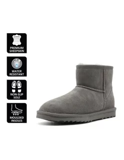 Best Pirce 🎉 Aus Wooli Ugg Short Sheepskin Ankle Boot Grey ⭐ -Bootopia Store unnamed file 820