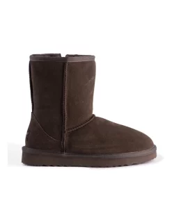 Deals 😀 Aus Wooli Ugg Mid Calf Sheepskin Boot Chocolate 🎁 -Bootopia Store unnamed file 870
