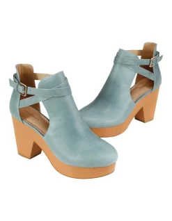 Buy 👏 Belle & Bloom Fearless Clog Ankle Boot In Blue 👏 -Bootopia Store unnamed file 960