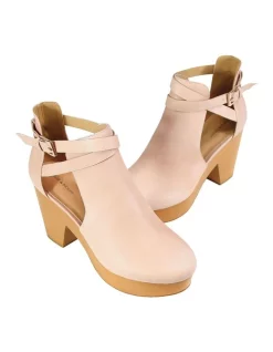 Promo 🎉 Belle & Bloom Fearless Clog Ankle Boot In Blush 👍 -Bootopia Store unnamed file 965
